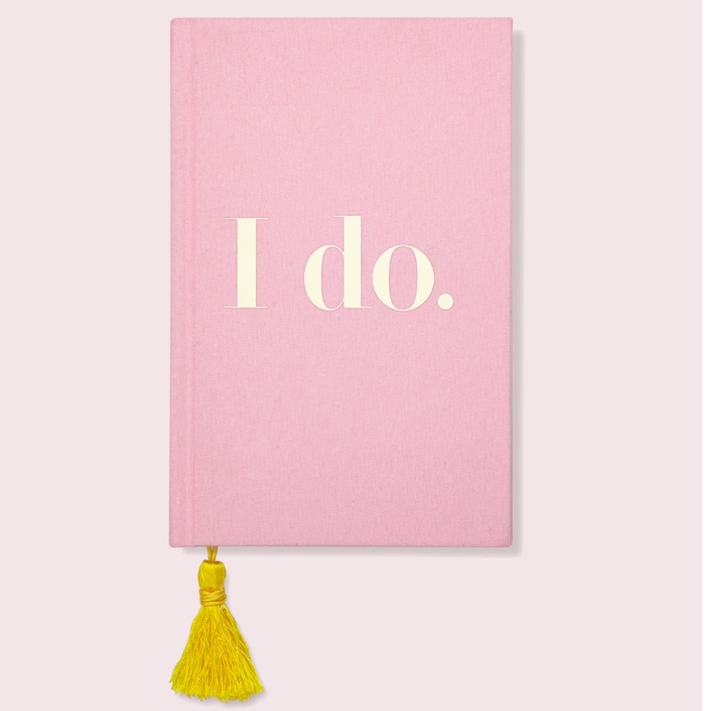 Kate Spade Graphic Wedding ( I DO ) Bridal Journal With Tassel Bookmark.